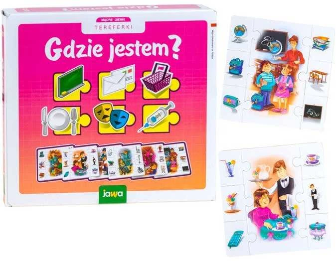 Dėlionė Jawa Grauk užduotį ikimokyklinio amžiaus vaikams „Jungtinėje Karalystėje, kur aš esu?“ lenkų kalba