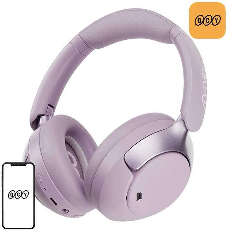 QCY H3 pro ANC belaidės ausinės (violetinė)