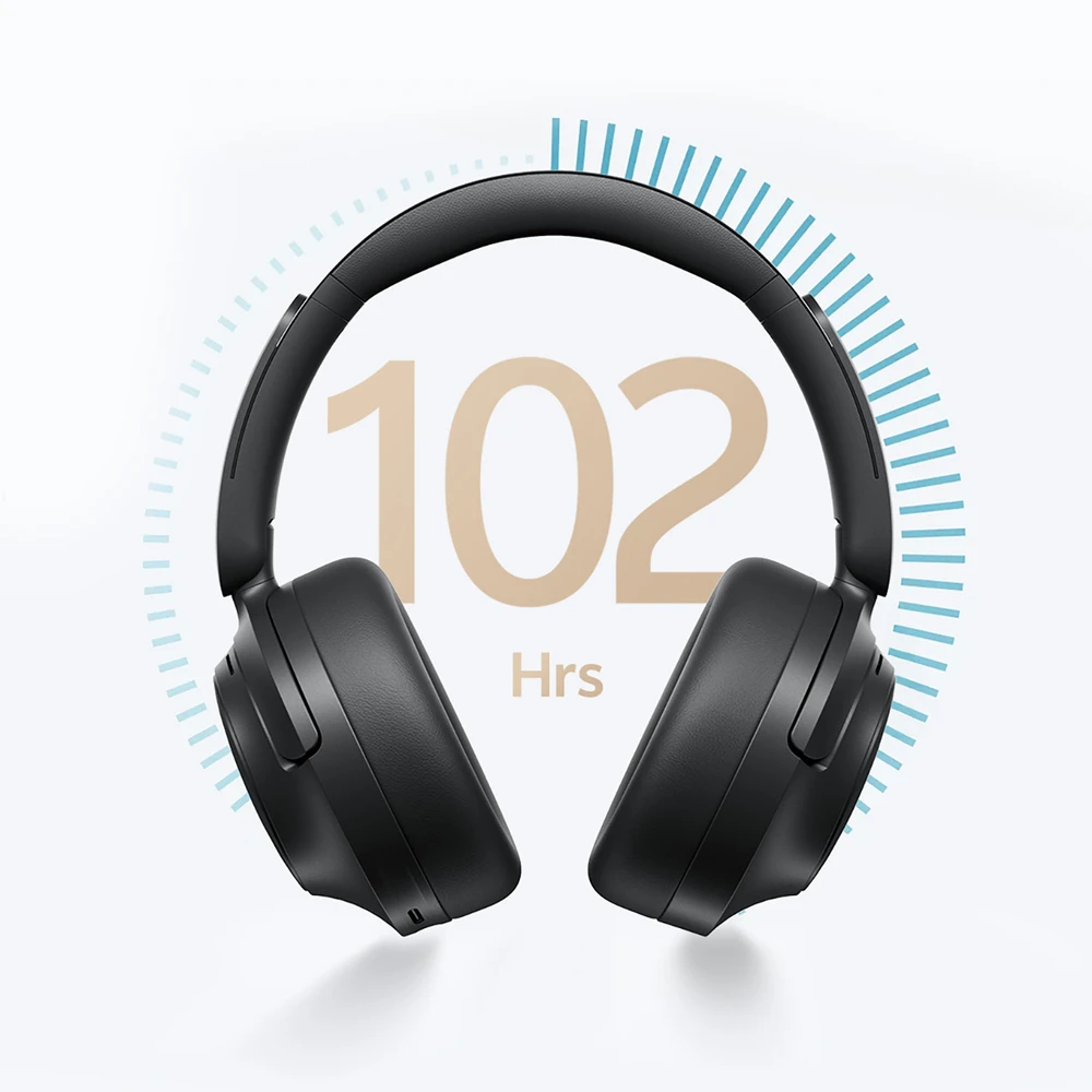 QCY H3S Belaidės Ant ausų uždedamos Ausinės with LDAC ir ANC Noise Cancellation - Juodas