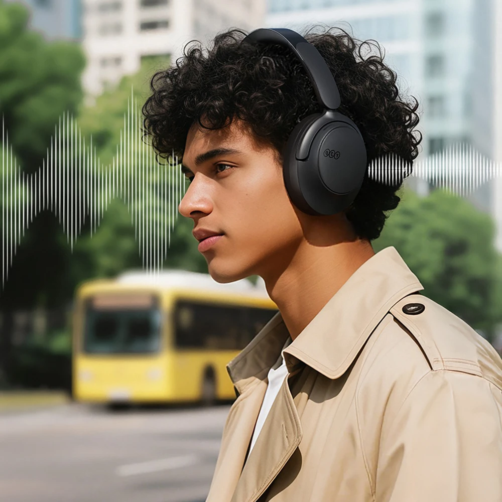 QCY H3S Belaidės Ant ausų uždedamos Ausinės with LDAC ir ANC Noise Cancellation - Juodas