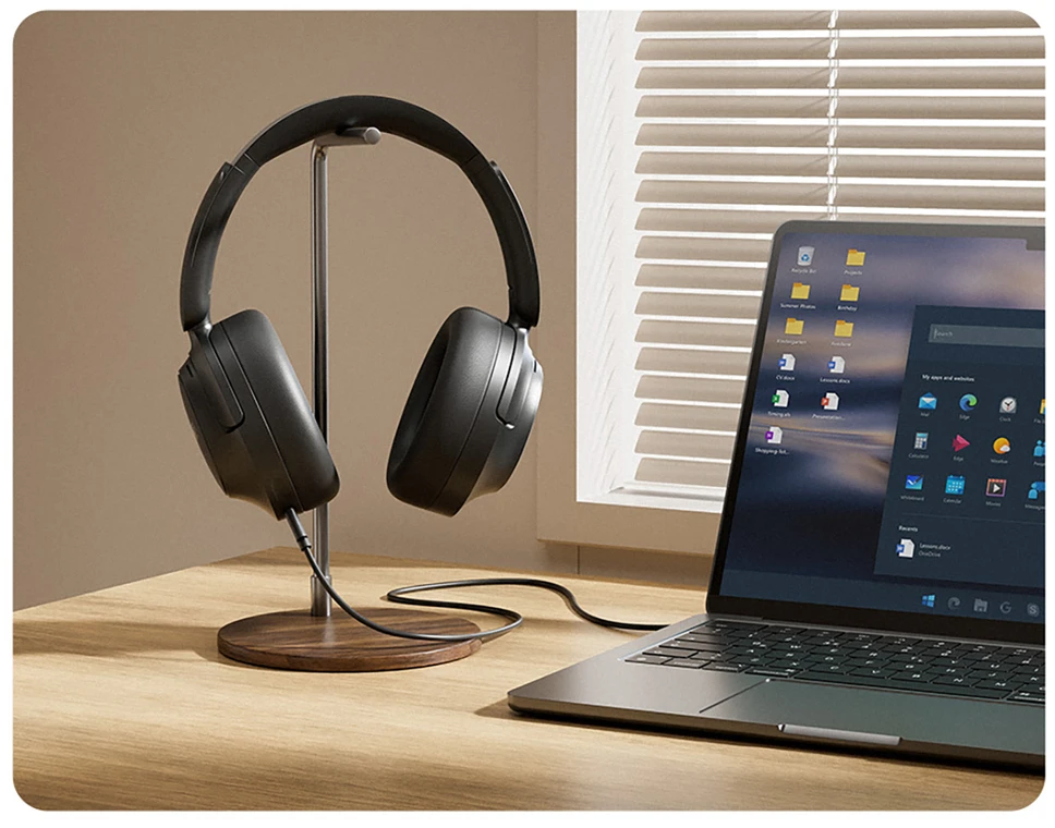 QCY H3S Belaidės Ant ausų uždedamos Ausinės with LDAC ir ANC Noise Cancellation - Juodas