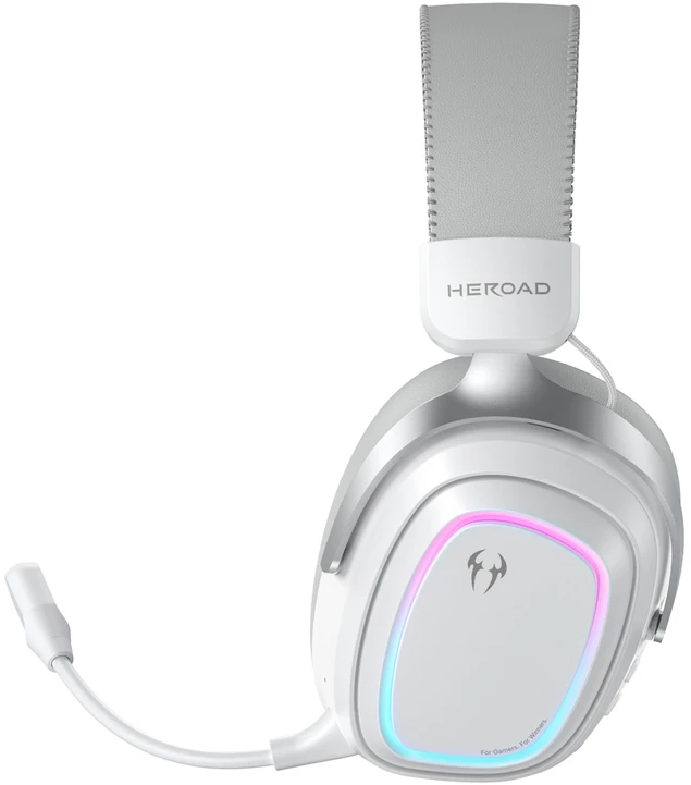 QCY Heroad GT2 Tri-Mode Belaidės THX 7.1.4 Ausinės Žaidimams with Detachable Mikrofonas - Baltas