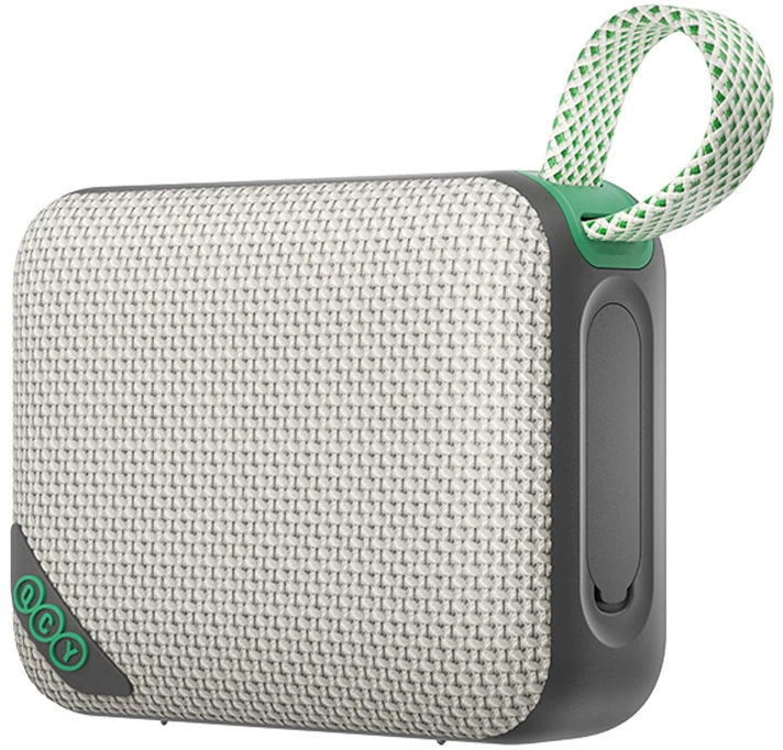 QCY SP2 IP67 Bluetooth Speaker with RGB Backlight ir Stereo Mode - Pilka Žalias
