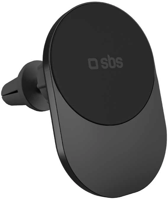 Qi2 belaidžio įkroviklio laikiklis SBS TESUPPVENTWIRQI215W, suderinamas su MagSafe - juodas