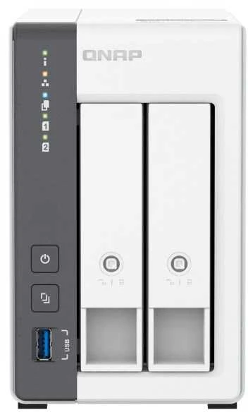 QNAP 2 skyrių 2,5 GbE NAS su integruotu NPU | TS-216G | ARM 4 branduolių | Cortex-A55 | Procesoriaus dažnis 2,0 GHz | 4 GB