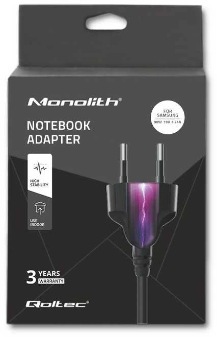 QOLTEC 50089 Nešiojamas kompiuteris AC power adapter Samsung 90W 4.74 A 19V 5.5x3.0