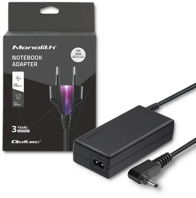 Nešiojamų kompiuterių įkroviklis Qoltec 51510.65W 19V Asus