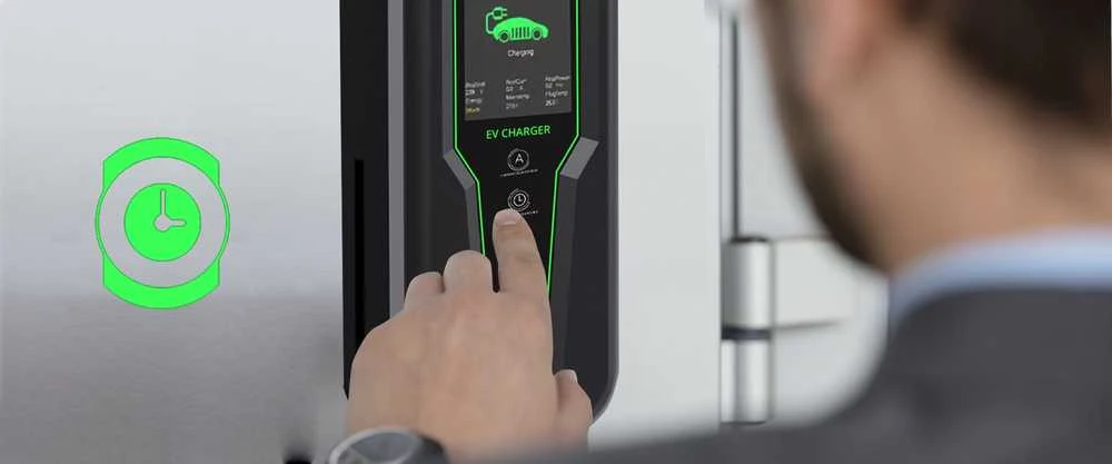 Qoltec Mobilus elektromobilių įkroviklis su 2 viename, 2 tipo reguliavimu | 3,5 kW | 230 V | LCD | Nešiojamas | Sieninis įkroviklis | 5 m