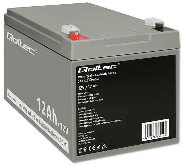 QOLTEC AGM baterija 12V 12Ah