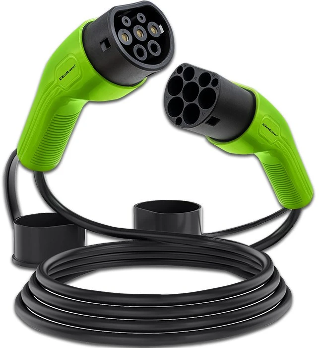 Qoltec 52474 electric vehicle charging cable Juodas Type 2 5 m