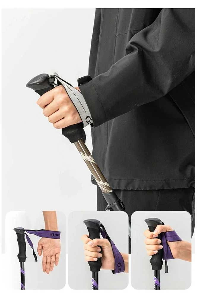 Kijek trekkingowy Qunature nordic walking aluminiowy 110 - 130 cm 1 vnt. - violetinė