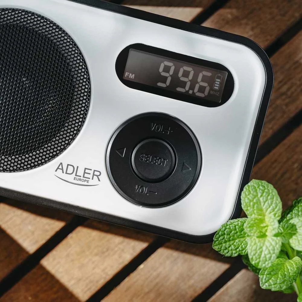 Adler | PLL AM/FM Digital Radio | AD 1906 | Alarm function | Baltas/Juodas