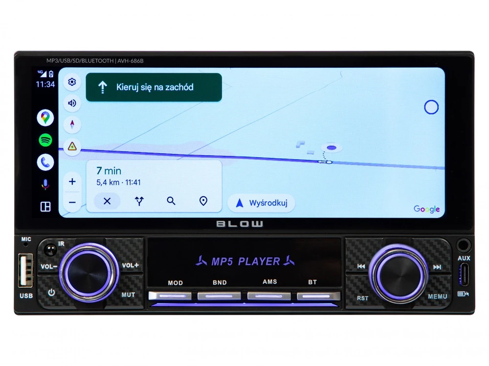 Automagnetola Radijas BLOW AVH-686B RDS MP3/USB/micro SD/BLUETOOTH