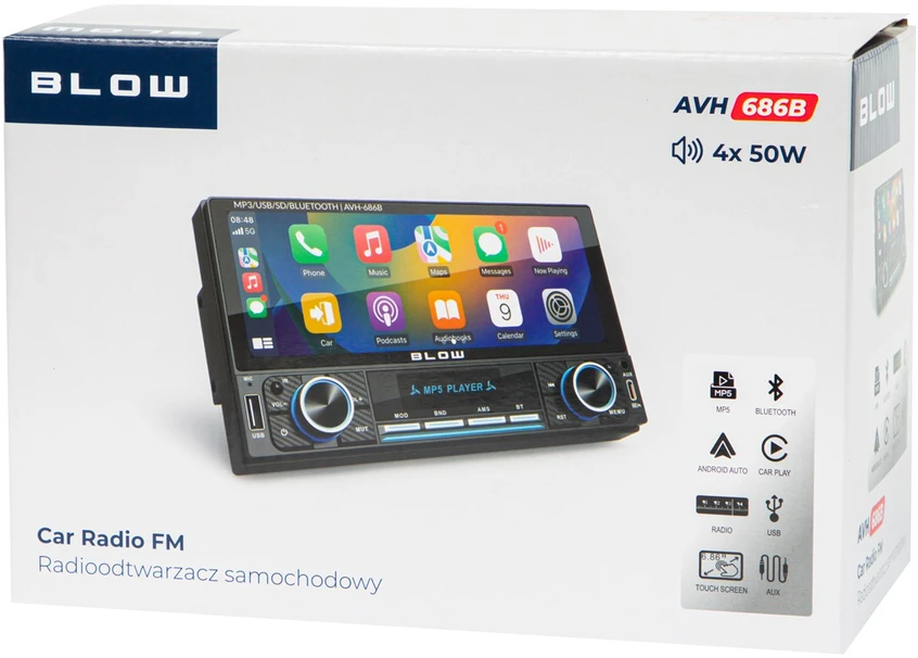 Automagnetola Radijas BLOW AVH-686B RDS MP3/USB/micro SD/BLUETOOTH
