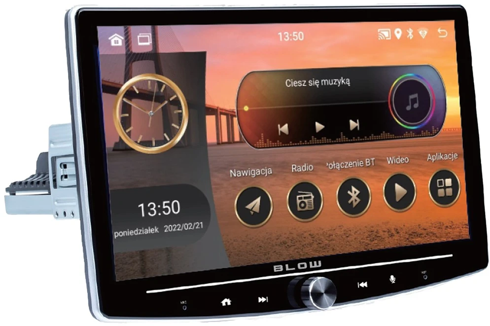 Automagnetola Radijas BLOW CP01 1DIN 10" Android/WiFi/GPS/CARPLAY SWIVEL