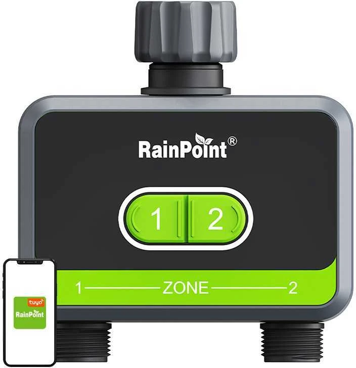 „RainPoint“ 2 zonų laistymo valdiklis su programėle