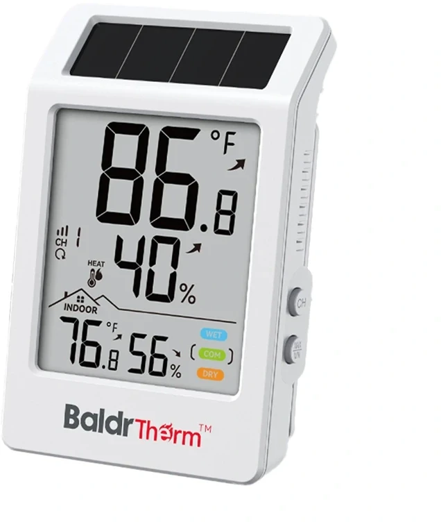 „Rainpoint BALDRTHERM B0707“ saulės energija varomas termo-higrometras