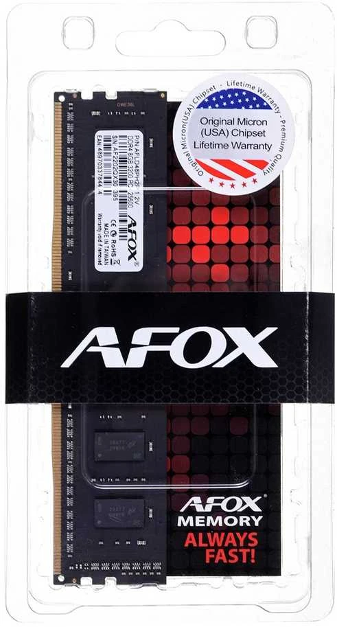 RAM Modulis - AFOX DDR4 8GB 3200MHz CL22 XMP2