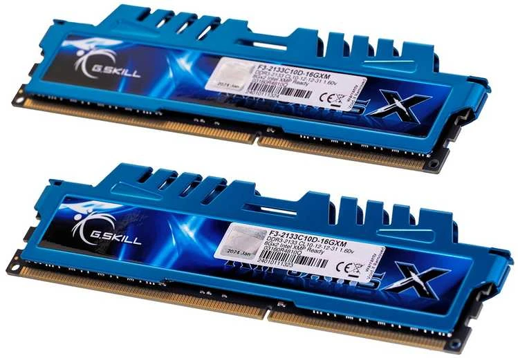 G.Skill RipjawsX 16GB (8GBx2) DDR3-2133 MHz atminties modulis 2 x 8 GB
