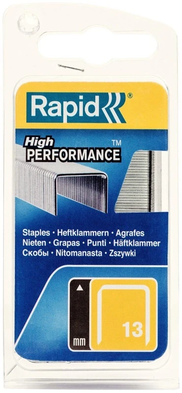 Kabės 13/6 1600vnt.,10,6x0,7mm, geltona, blisteryje, Rapid