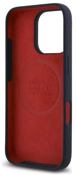 Red Bull Raudona Bull Raudona Bull silikoninis Vertical Logo MagSafe Apple iPhone 16 Pro dėklas telefonui mėlynos spalvos