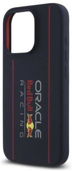 Red Bull Raudona Bull Raudona Bull silikoninis Vertical Logo MagSafe Apple iPhone 16 Pro dėklas telefonui mėlynos spalvos