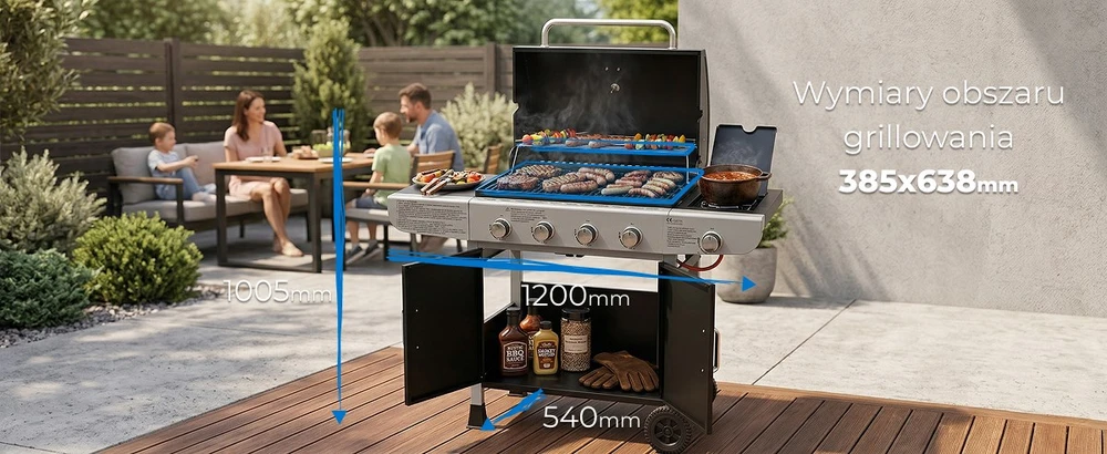 Ravanson GO-4 13.3 kW gas barbecue
