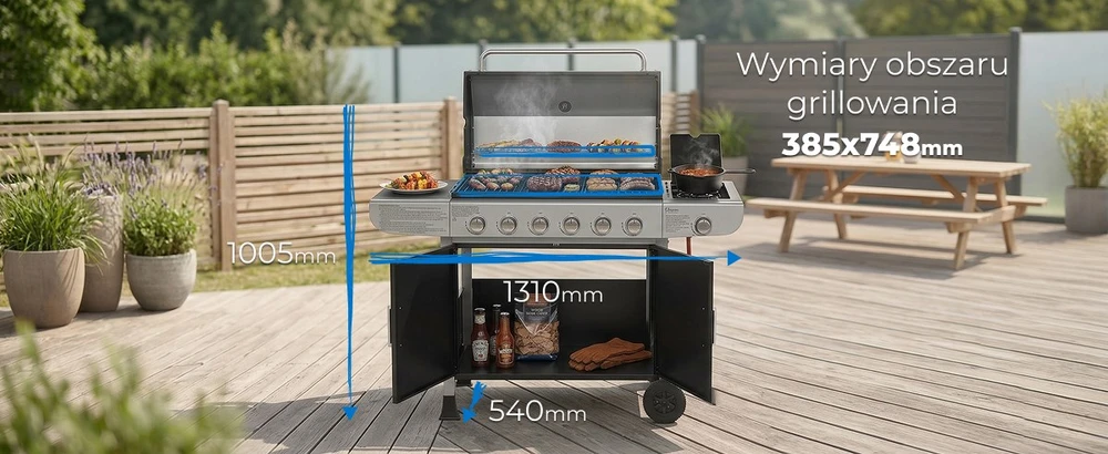 Ravanson GO-6 15,1 kW gas barbecue
