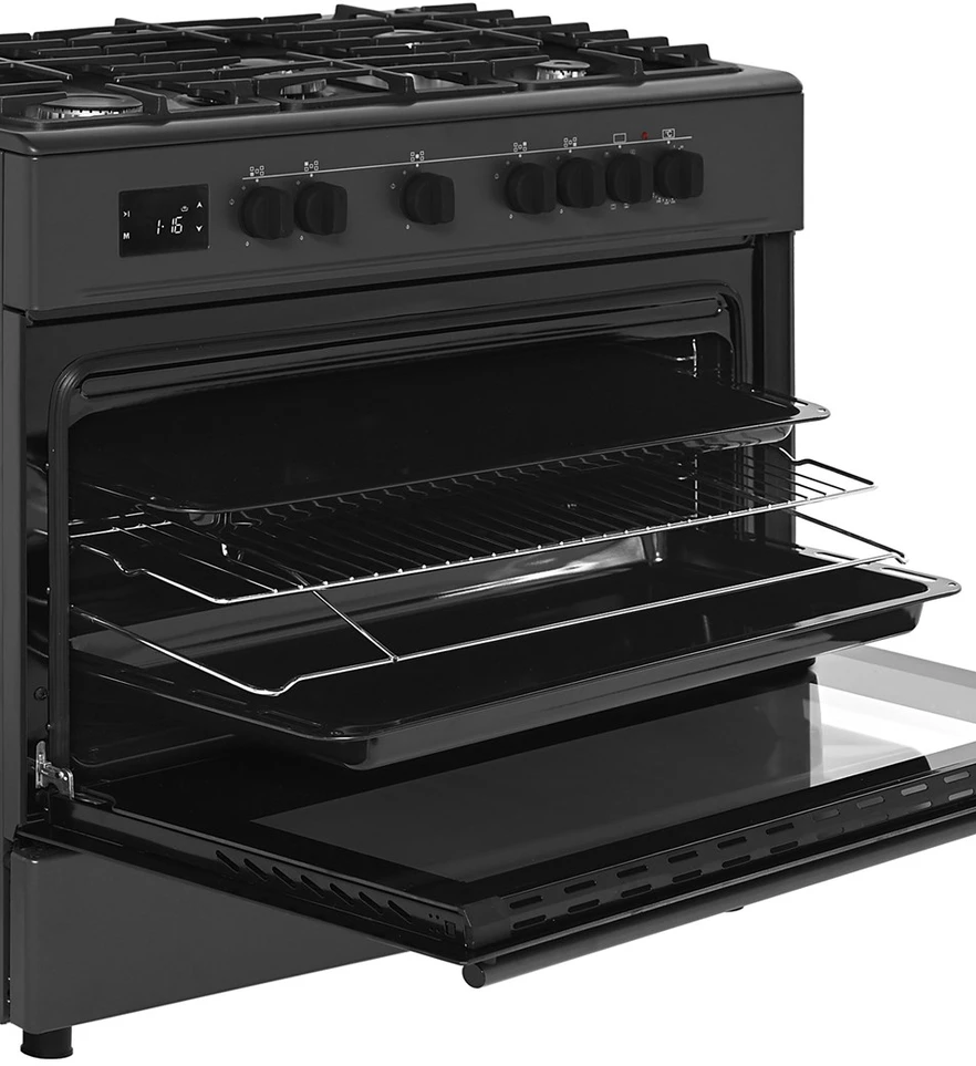 Ravanson KWGE-K90 Cheff Modern Juodas gas and electric cooker (juodas)