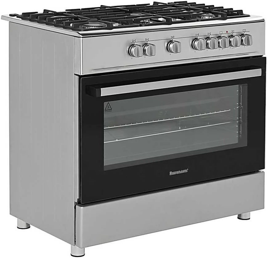 Ravanson KWGE-K90A Cheff (nerūdijančio plieno) dujinė ir elektrinė viryklė