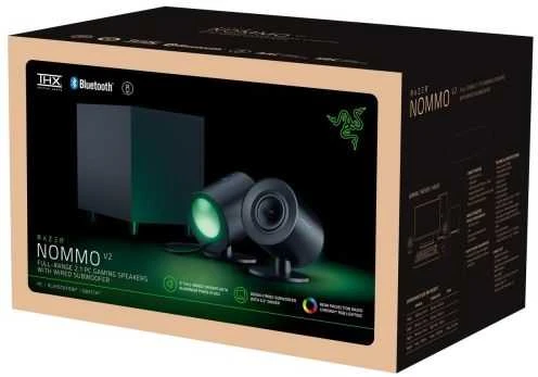 Kompiuterio kolonėlės Razer | Žaidimų garsiakalbiai su laidiniu žemųjų dažnių garsiakalbiu | Nommo V2 - 2.1 | Bluetooth | Juodas