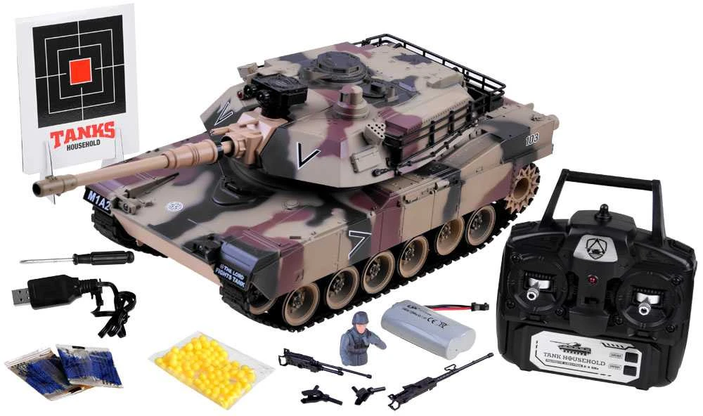 Jokomisiada REALISTINIS JAV TANKAS M1A2 ŠAUDYMAS + nuotolinio valdymo pultas RC0252MO