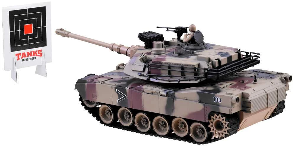 Jokomisiada REALISTINIS JAV TANKAS M1A2 ŠAUDYMAS + nuotolinio valdymo pultas RC0252MO