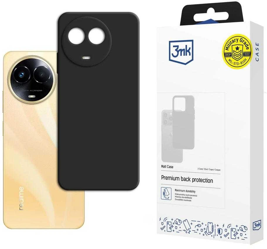 3mk matinis dėklas, skirtas Realme 11 5G - Juodas