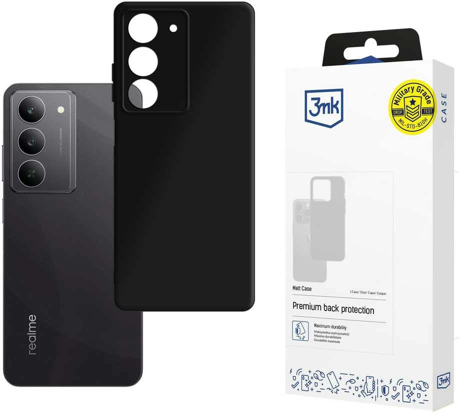 Dėklas 3mk Matt Case for Realme 14x - juodas