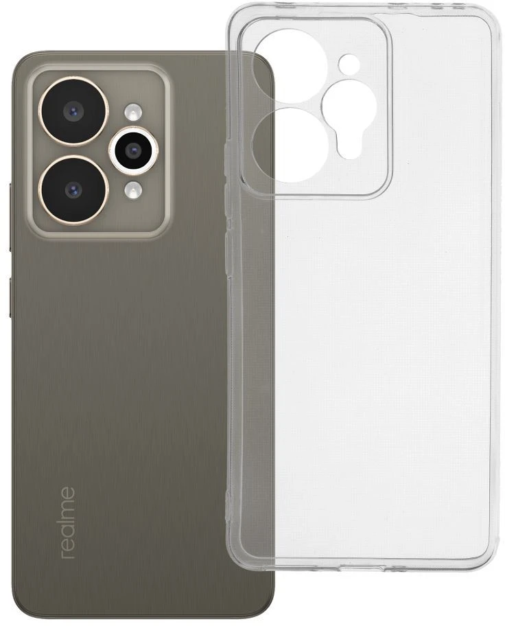 Realme 15 / 15 PRO dėklas, skaidrus (2 mm, apsaugantis kamerą), skaidrus