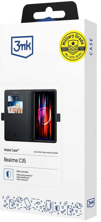 3mk Wallet with Flip Realme C35 - dėklas telefonui juodos spalvos