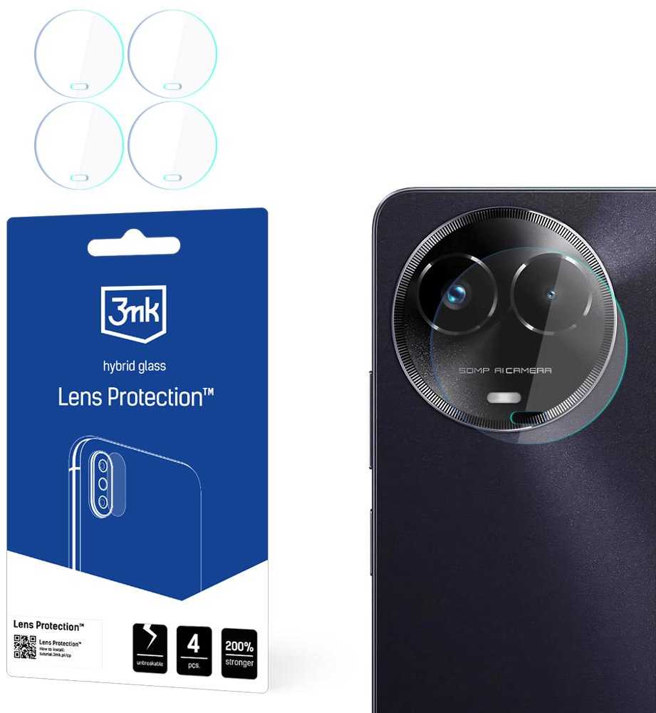 Realme C67 5G apsauginis stikliukas 3mk Lens Protection