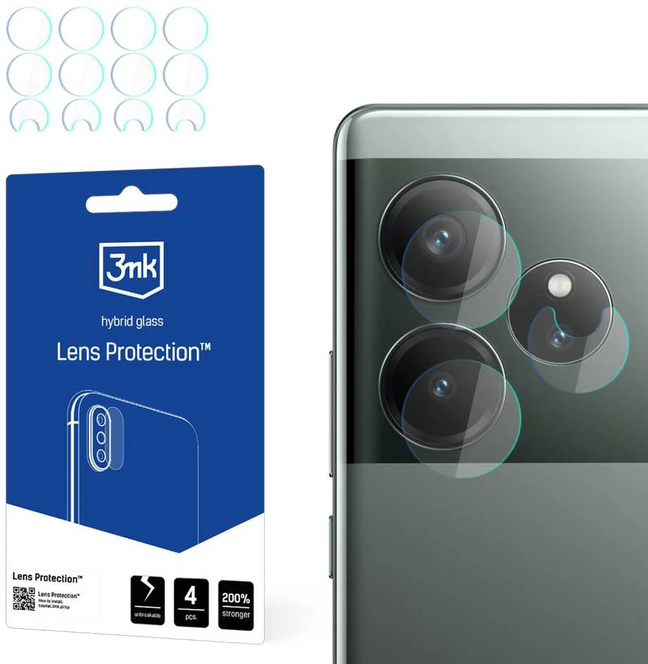 3MK Lens Protect Realme GT 6T telefono kameros objektyvo apsauga 4vnt