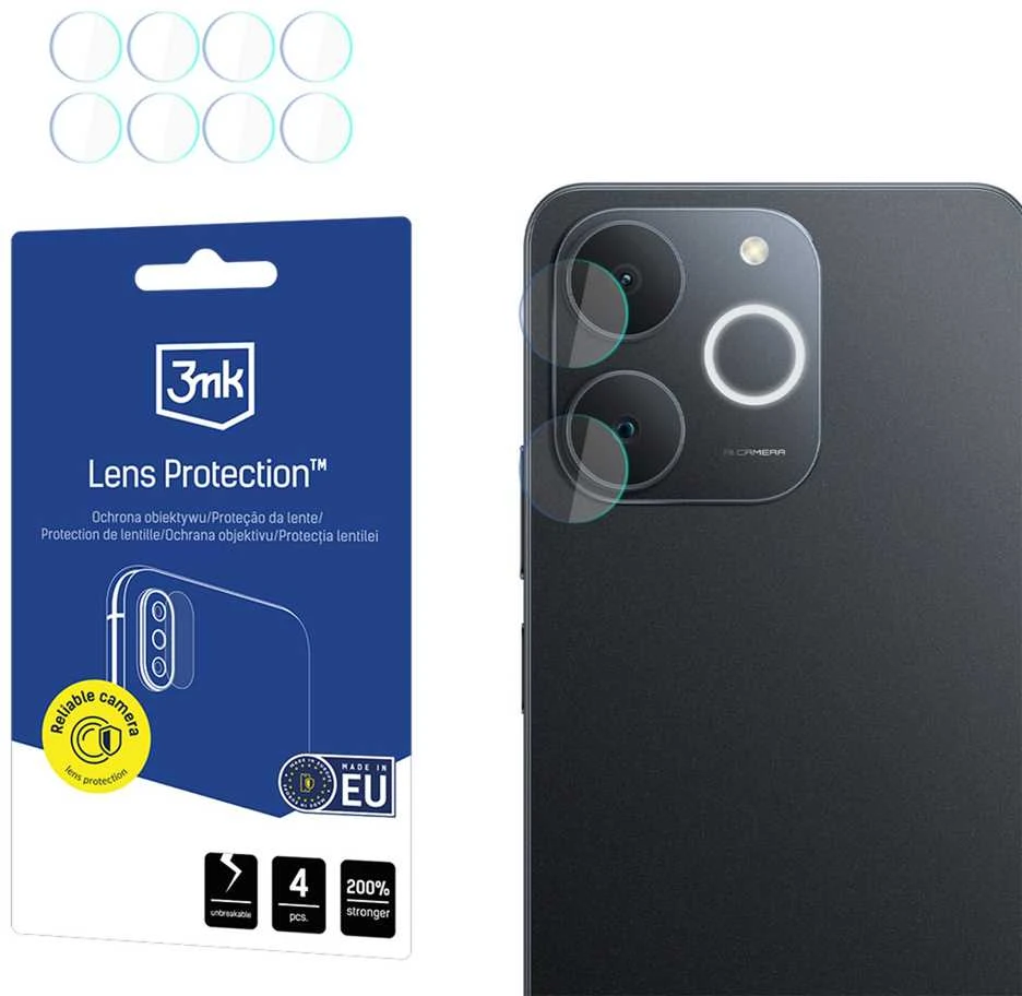 3mk objektyvo apsaugos kameros stiklas, skirtas „Realme Note 70T“