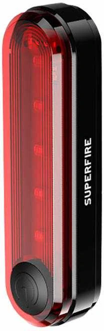 Galinis dviračio žibintas Superfire BTL01 USB 230mAh