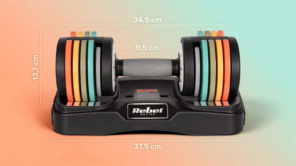 REBEL ACTIVE automatiniai ketaus hanteliai 2 x 10 kg RBA2335