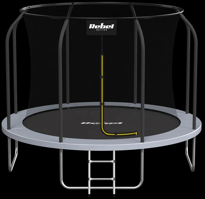 Trampolina „Rebel Active PRO“ batutas 12 pėdų / 366 cm, tinklas, kopėčios