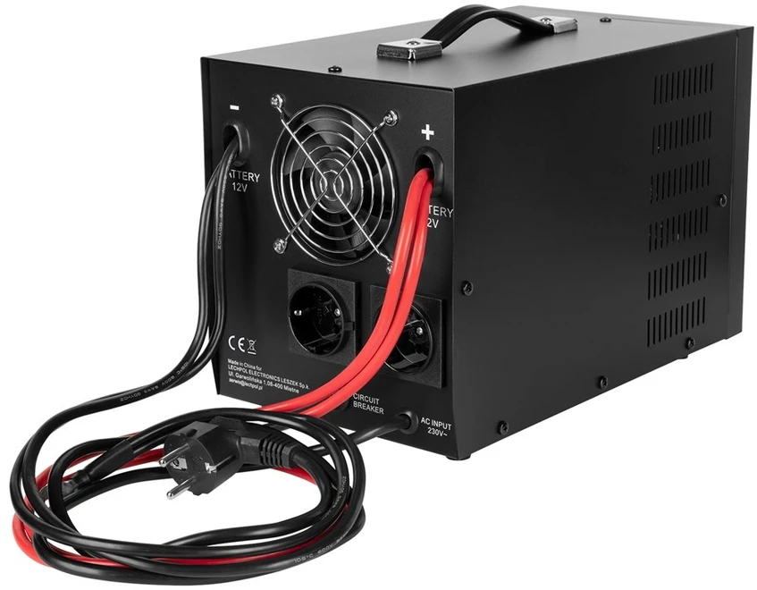Rebel POWER-1500-LFP4 emergency power supply – a pure sine wave inverter with a 12V charging function, 230V, 1500VA/1050W