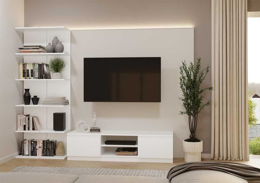 Top E Shop Topeshop REGAŁ 6P Baltas Wysoki 180 Cm 6 Półek Na Książki Segregatory Do Biura Salonu