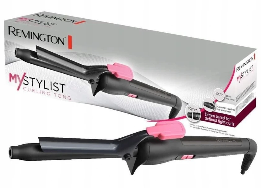 Remington CI1A119 Curling iron Warm Juodas, Rožinė 1.8 m
