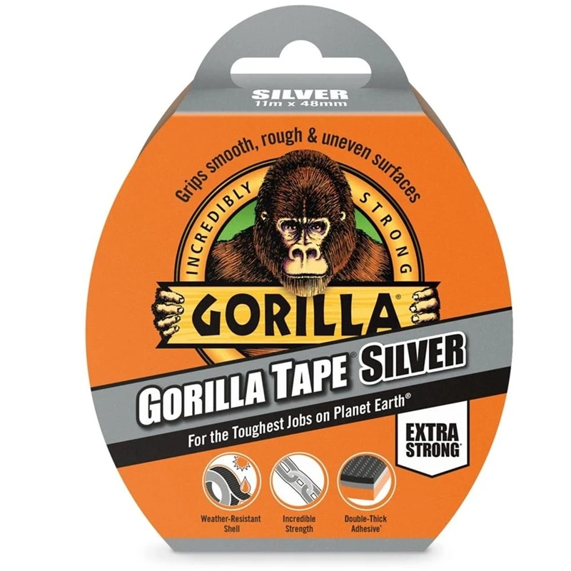 Remonto juosta Gorilla Sidabrinis, vienpusė, 32 m x 5 cm x 170