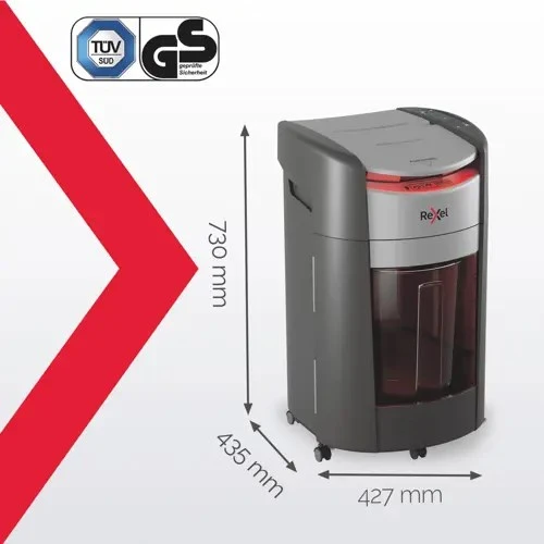 Rexel ShredMax AutoFeed+ 300M paper shredder, P5, 300 sheets, 25-litre waste bin