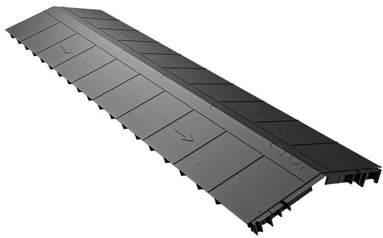 Ridge ventilation element BITUVENT. 29 cm x 1 m. juodas