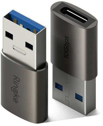 Ringke Converter USB Male To Type-C Female (2pcs) Gunmetal